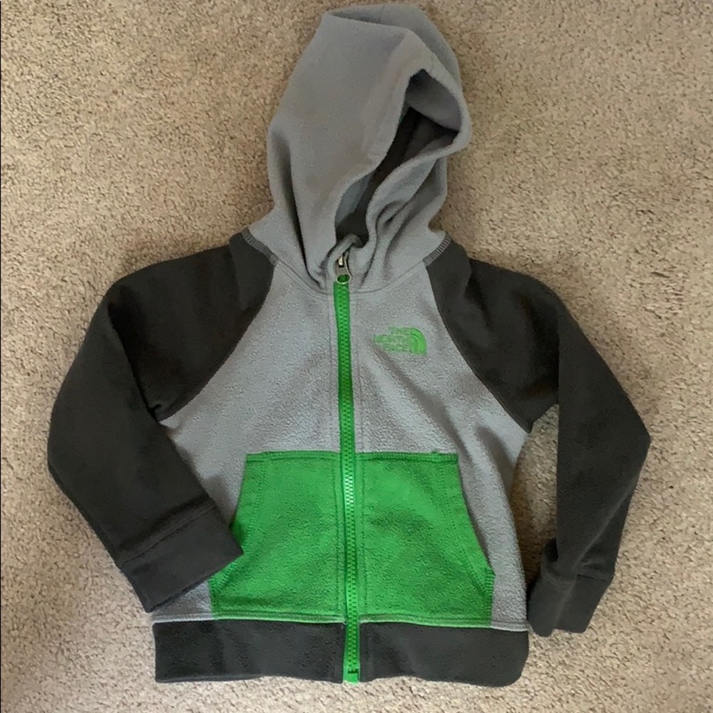 The North Face zip up fleece size 2T